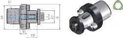 C3-W-391.05-16015 Kombi-Fräsdorn-Adapter ISO26623-1 PSC 32x16 WTO