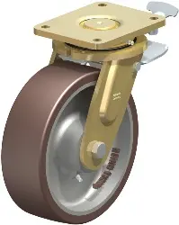 Produktfoto 1 von LS-GB 252K-ST-RI2 BLICKLE Stahlgeschweißte Schwerlast-Bockrolle mit PU-Feder