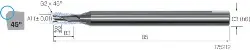 Produktfoto 1 von 2.CMC30.B1Z2.040.1 CrazyMill Cool-B VHM RIP Fase 3,0xd,UNI, IK, Z2, 0,40 MIKRON