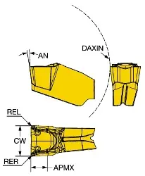 Produktfoto 1 von QFU-H-0400-03-TF1135 SANDVIK CoroCut QF Wendeschneidplatte zum Axialeinstechen