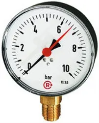 Produktfoto 1 von 5301 5301, Standardmanometer, Kunststoffgeh., G 1/2 unten, -1/0,0 bar, Ø 80