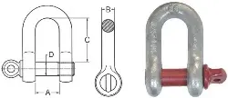 Produktfoto 1 von SH350 Schäkel hochfest, gerade Form mit Augbolzen, 2'