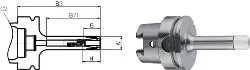 Produktfoto 1 von 43326000700 Spannfutter CentroP Mini kurz ISO12164-1 HSKA 63xCP16M