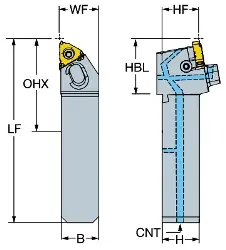 Produktfoto 1 von QS266LFA164C SANDVIK CoroThread 266 QS Schaftwerkzeug zum Gewindedrehen