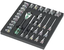 Produktfoto 1 von 05150112001 Steckschlüssel-Satz Einlage 1/2', 31-teilig -Wera-