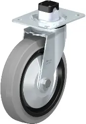 Produktfoto 1 von LE-POEV 200XKA-CS11-SG-FA BLICKLE Stahlblech-Lenkrolle mit Anschraubplatte