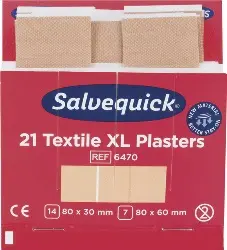Produktfoto 1 von 1009470V Textil Pflaster groß 6 Refills á 21 Pflaster -Salvequick-