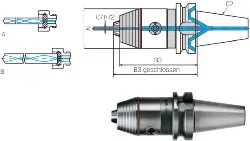 Produktfoto 1 von 30336067 Präzisions-Kurzbohrfutter IK ISO 7388-2 JD/JF 40x2,5-16 WTE