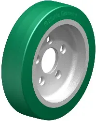 Produktfoto 1 von GSTA 302/5 BLICKLE Schwerlast-Anflanschrad mit PU-Laufbelag Softhane