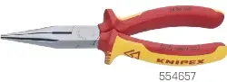Produktfoto 1 von 26 16 200 KNIPEX-VDE-Flachrundzange mit Schneide, gerade