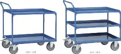 Produktfoto 1 von 4922 Tischwagen mit Wanne, 400kg 1000x700mm, Rad 200mm, 2 Böden