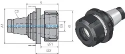 Produktfoto 1 von 320040026 Spannzangenadapter Quick Flex DIN6499/kurz, 40QF-ER40 WTO