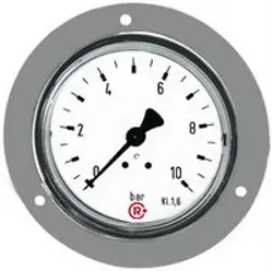 Produktfoto 1 von 306/50 306/50, Standardmano., Frontring verchr., G 1/4 hinten, 0-10,0 bar, Ø 50