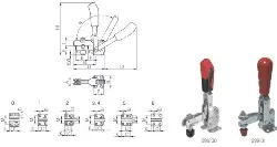 Produktfoto 1 von 90050 Senkrechtspanner offener Arm Gr.5 waagerechtem Fuß AMF