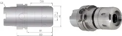 569075420105 Hochl.-Kraftspannfutter lang ISO12164-1 HSKA 63x20 NT