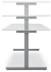 Produktfoto 1 von S-08F1208-BS Elektro-Hubtisch 1200x800x680-1160,Buche/Silber