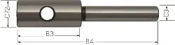 Produktfoto 1 von H2100 Normhalter für Zapfensenker lang Größe 1-zyl.Schaft BILZ