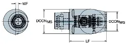 Produktfoto 1 von C6QCC5100L07 SANDVIK Coromant Capto Reduzierung mit Schnellwechsel