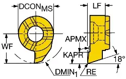 Produktfoto 1 von MB-07T093-02-10R7014 CoroCut® MB Vollhartmetall-Schneidkopf zum Drehen