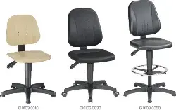 Produktfoto 1 von 9650-0551 Arbeitsdrehstuhl 'UNITEC' Kunstleder, Gleiter