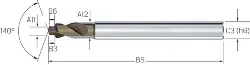 Produktfoto 1 von 2.CD.007100.120.T CrazyDrill Hexalobe lang, HRSA, 1,00mm MIKRON