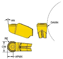 Produktfoto 1 von QFT-K-0600-RM1125 SANDVIK CoroCut® QF Wendeschneidplatte zum Axialeinstechen