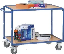 Produktfoto 1 von 2944 Leichter Tischwagen 2 Böden 1000x700 mm, Tragkraft 300 kg