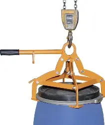 Produktfoto 1 von 4P-D 220 RAL 2000 Fassgreifer, 120l-Deckelfass RAL 2000, Tragkraft 350 kg