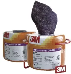 Produktfoto 1 von 7100182225 ScotchBrite-Vliesrolle, perf. 100 mmx200 S ultra fine grau