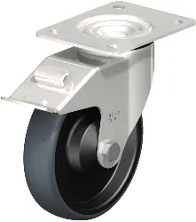 Produktfoto 1 von LEX-TPA 160KD-FI-ELS BLICKLE Edelstahl-Lenkrolle mit Anschraubplatte