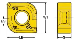 Produktfoto 1 von L331.1A-115030E-L50S30T SANDVIK CoroMill® 331 Wendeschneidplatte zum Scheibenfräsen