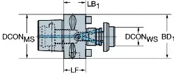 C5-A391.05C-25070 SANDVIK Coromant Capto auf Fräserdornaufnahme