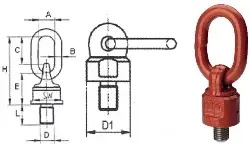 ASWH32450 Anschlagwirbel 360° dehbar M24X50, Tragfähigk. 3.150 kg