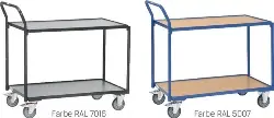 Produktfoto 1 von 2742/7016 Tischwagen 2742, RAL 7016 1000x600 mm, 2 Böden