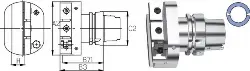 Produktfoto 1 von HA4.AM2.K11.075 Abstechhalter radial ISO12164-3 HSKT 40x 75 SWISS