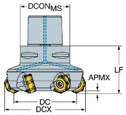 Produktfoto 1 von 725063C521M SANDVIK Adapter Coromant Capto® - rechteckiger Schaft