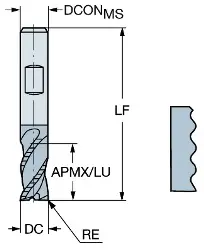 Produktfoto 1 von R2163420040BC38K1640 SANDVIK COROMILL PLURA-Schaftfräser