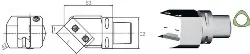 Produktfoto 1 von PS6.V25.L12.110 Werkzeughalter diagonal 45° li ISO26623-1 PSC 63x110 SWISS