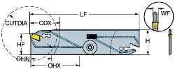 Produktfoto 1 von QDNR2C13C21D SANDVIK CoroCut QD Kassette zum Abstechen
