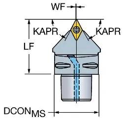 Produktfoto 1 von C5SDNCN0006011 SANDVIK COROMANT CAPTO-Schneidkopf T-MAX U Außen