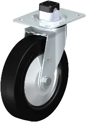 LE-POEV 200K-CS11-FA BLICKLE Stahlblech-Lenkrolle mit Anschraubplatte
