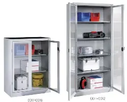 Produktfoto 1 von 8521-055 Beistellschrank mit Sichtfenster, 2 Flügeltüren/
