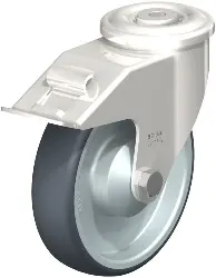 Produktfoto 1 von LEXR-TPA 160KD-FI BLICKLE Edelstahl-Lenkrolle mit Rückenloch