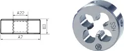 Produktfoto 1 von 105564 Schneideisen HSS Werksnorm NPT 1/2-14 JBO