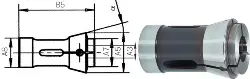 Produktfoto 1 von 10128010400 Druckspannzange 173-E, rund DIN 6343-R4 04,00mm FAHRION