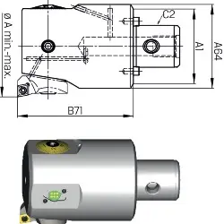 Produktfoto 1 von 305.020.024.035 Feinbohrkopf digital mit IK ST1, 23,9 - 37,1 SWISS