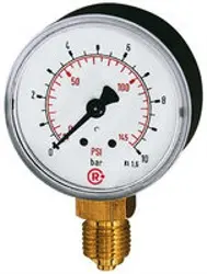 Produktfoto 1 von 108-KD 108-KD, Standardmano, Kunststoff, G 1/4 unten, 0 - 25,0 bar/360 psi, Ø 50