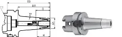 44324000600 Spannfutter CentroP kurz ISO12164-1 HSKA 40xCP16