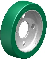 GSTA 200/4 BLICKLE Schwerlast-Anflanschrad mit PU-Laufbelag Softhane