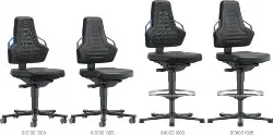 Produktfoto 1 von 9033-SP01-3285 Arbeitsdrehstuhl NEXXIT, grau mit Rollen, Supertec schwarz